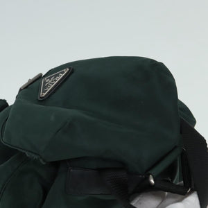 Prada Dark green nylon backpack