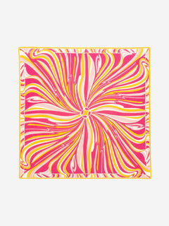 Pink and yellow large printed scarf Scarves Emilio Pucci 
