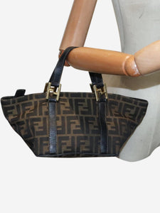 Fendi Brown Zucca top handle bag