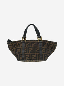 Fendi Brown Zucca top handle bag