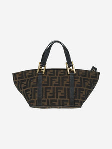 Fendi Brown Zucca top handle bag