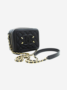 Chanel Black 2017 Filigree cross-body vanity case