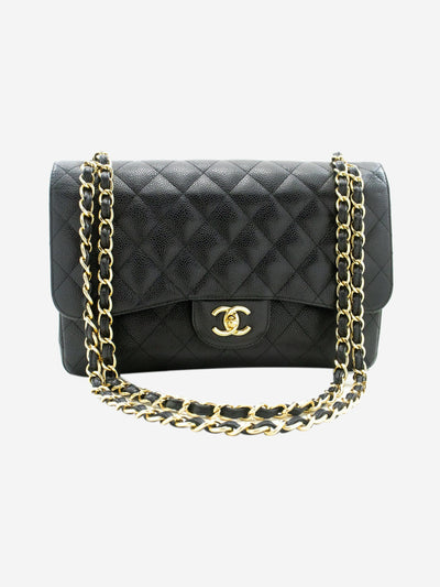 Black 2013 jumbo caviar Classic double flap bag Shoulder bags Chanel 