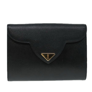 Saint Laurent Black leather clutch