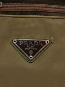 Prada Olive green nylon top handle bag