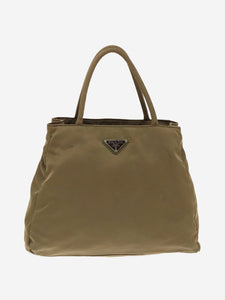 Prada Olive green nylon top handle bag