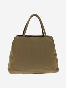 Prada Olive green nylon top handle bag