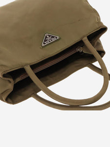 Prada Olive green nylon top handle bag