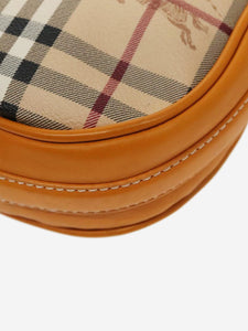 Burberry Burberry Brown BURBERRY Nova Check Shoulder Bag PVC Leather Beige Gold Yellow Brown Auth 95338 - size