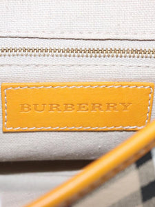 Burberry Burberry Brown BURBERRY Nova Check Shoulder Bag PVC Leather Beige Gold Yellow Brown Auth 95338 - size