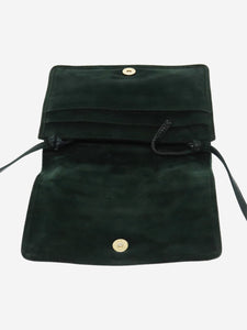 Bottega Veneta Dark green suede shoulder bag