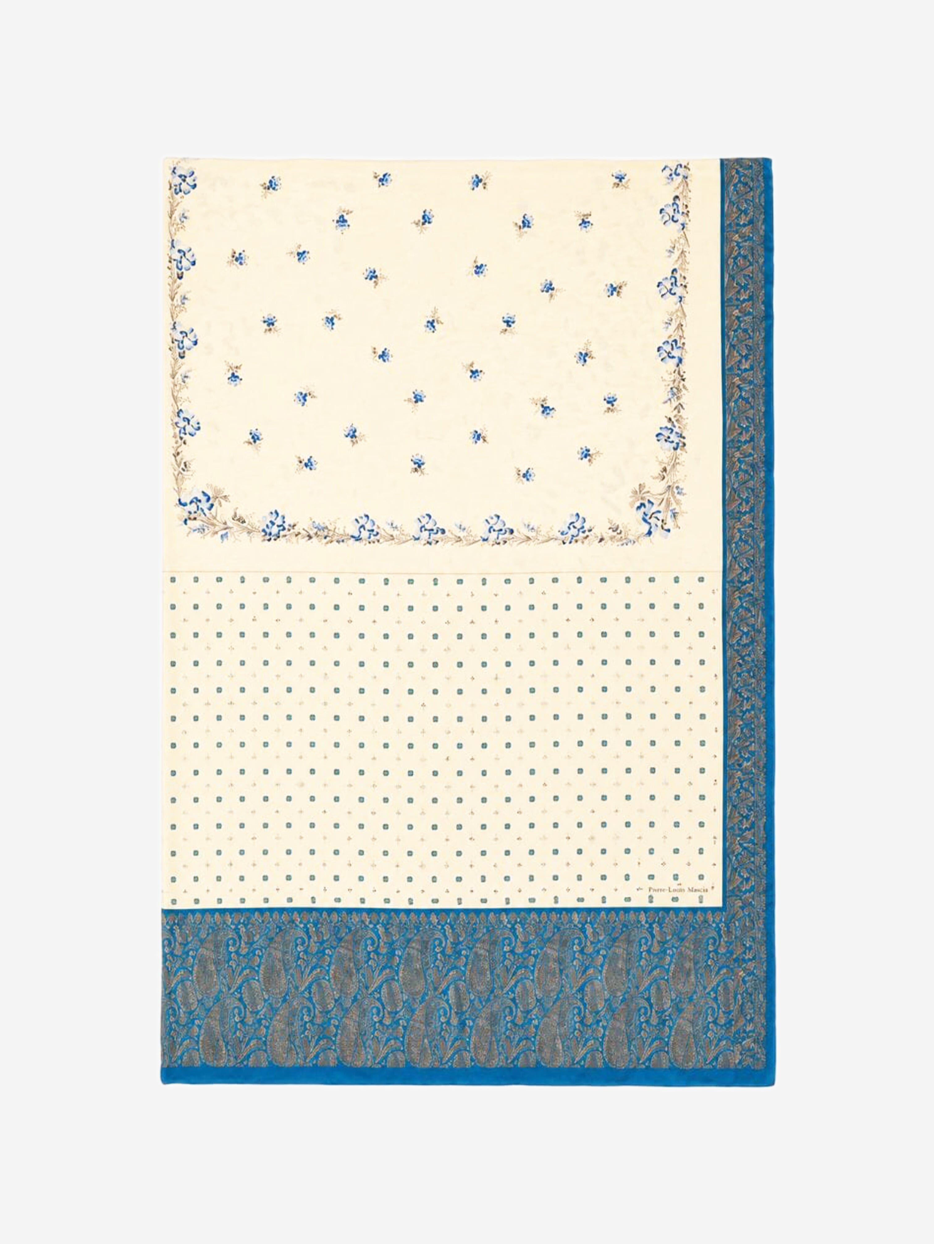 Blue and white Aloesta silk scarf Scarves Pierre-Louis Mascia 