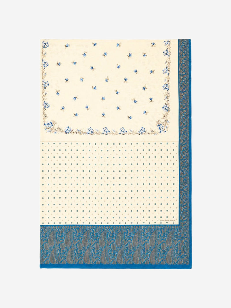Blue and white Aloesta silk scarf Scarves Pierre-Louis Mascia 