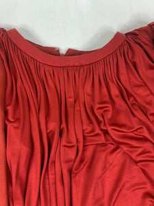 Giambattista Valli Red puff-sleeved pleated mini dress - size M