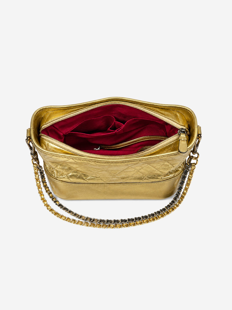 Gold 2017 calfskin Gabrielle crossbody bag Cross-body Bags Chanel 