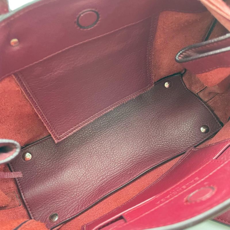 Burgundy Papier leather 2way bag Shoulder bags Balenciaga 