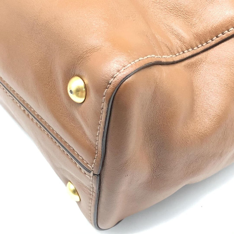 Brown Vitello Shopping tote bag Tote Bags Miu Miu 