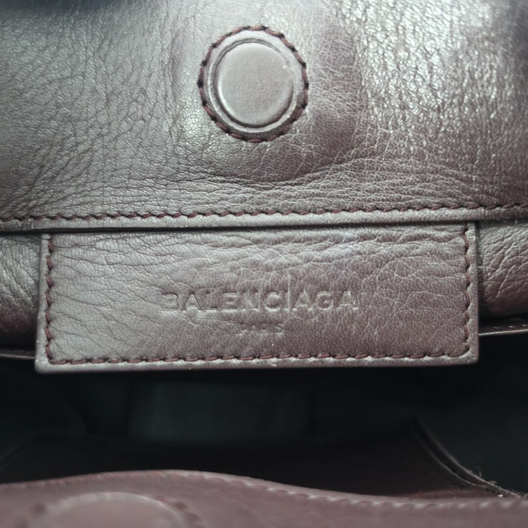 Burgundy Papier Zip Around mini tote Tote Bags Balenciaga 