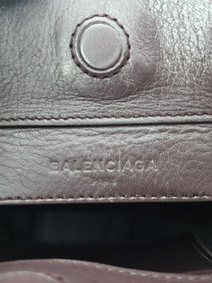 Burgundy Papier Zip Around mini tote Tote Bags Balenciaga 