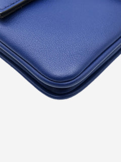 Blue Duo Baguette leather shoulder bag