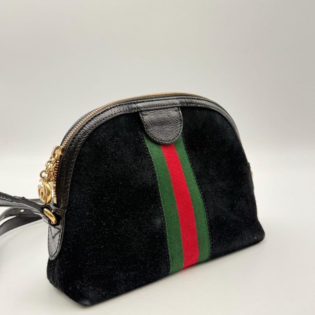 Black suede Ophidia shoulder bag Shoulder bags Gucci 