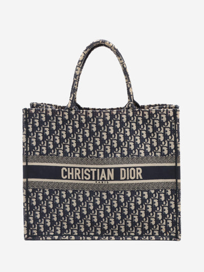 Blue 2020 large Oblique canvas Book Tote Tote Bags Christian Dior 