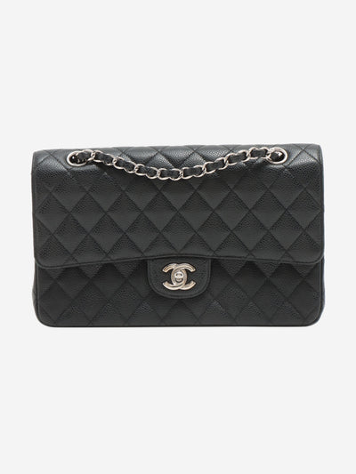 Black medium 2009-2010 caviar Classic silver hardware double flap bag Shoulder bags Chanel 