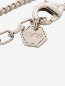 Christian Dior Silver logo necklace