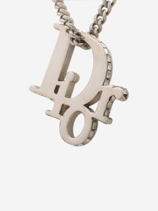 Christian Dior Silver logo necklace