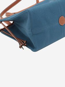 Loewe Blue canvas and leather tote bag