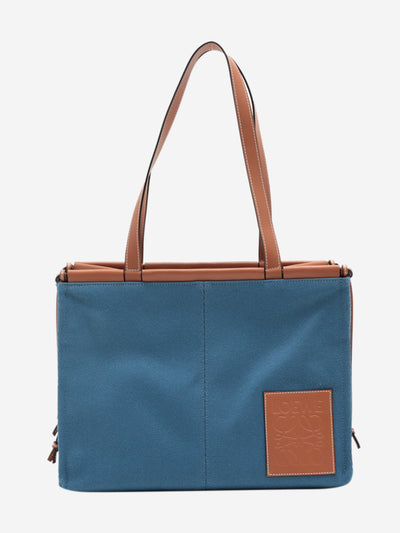 Blue canvas and leather tote bag Tote Bags Loewe 