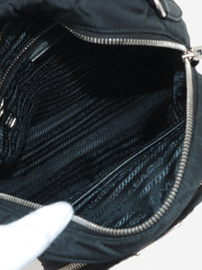 Prada Black Tessuto nylon Impuntu backpack