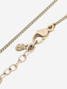 Chanel Gold plated rhinestone embellished CC necklace