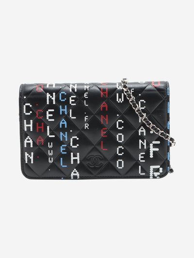 Black 2017 silver hardware Wallet On Chain Cross-body bags Chanel 