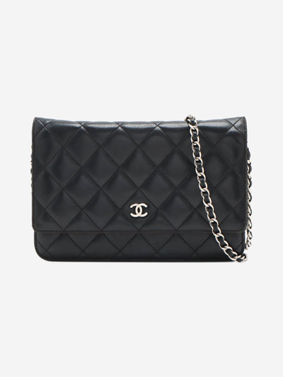 Black lambskin 2013 Wallet On Chain Cross-body bags Chanel 