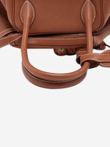 Hermes Brown 2007 Lindy 30 Taurillon Clemence leather bag