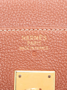Hermes Brown 2003 Birkin 35 bag in Togo leather