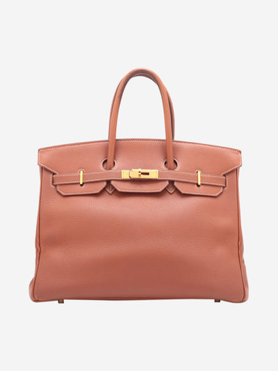 Brown 2003 Birkin 35 bag in Togo leather Top Handle Bags Hermes 