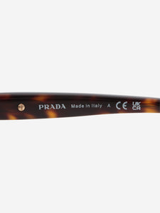 Prada Brown tortoise shell oversized sunglasses