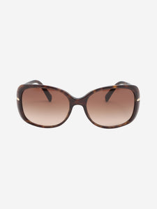 Prada Brown tortoise shell oversized sunglasses