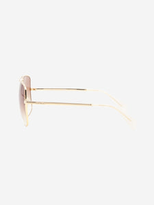 Celine Gold square framed aviator sunglasses