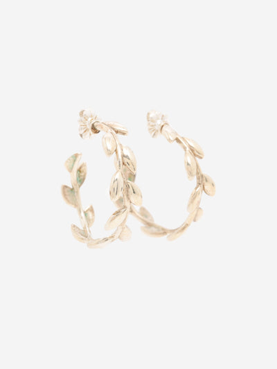 Sterling silver Olive leaf hoop earrings Earrings Tiffany & Co. 