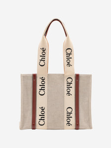 Chloe Neutral medium Woody tote bag