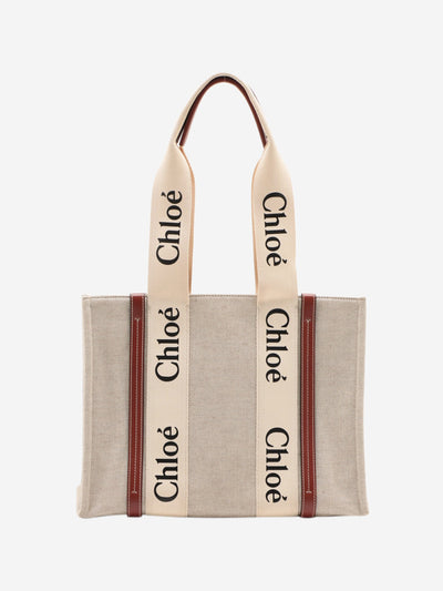 Neutral medium Woody tote bag Tote Bags Chloe 