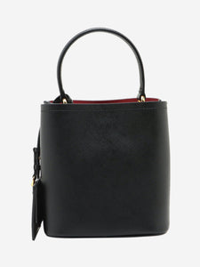 Prada Black Saffiano Cuir 2 Way bucket bag