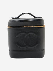 Chanel Black vintage 2000 caviar leather CC Vanity bag