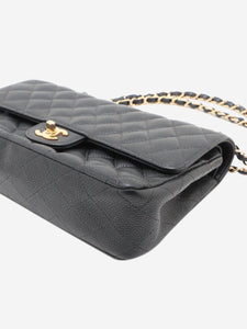 Chanel Black 2004 medium caviar leather Classic Double Flap bag