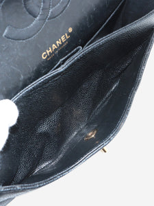 Chanel Black 2004 medium caviar leather Classic Double Flap bag