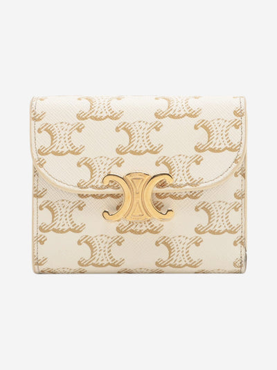 Cream Triomphe compact wallet Wallets, Purses & Small Leather Goods Celine 