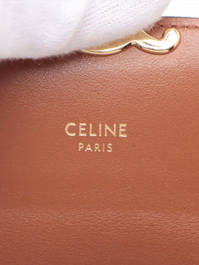 Celine Black Triomphe compact wallet